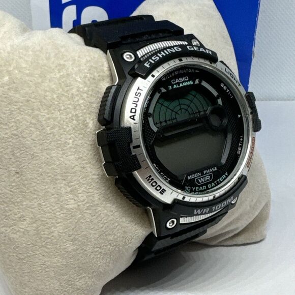 Casio WS-1200H-1A Men’s Black Resin Fishing Time Digital Dial Quartz Watch JNA46 - Picture 4 of 13